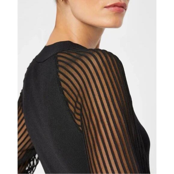 Club Monaco Black Sheer Sleeve Sweater - Picture 10 of 10